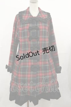 画像1: Heart E / チェックフリルコート Free ブラック H-25-04-09-1012-LO-CO-NS-ZH