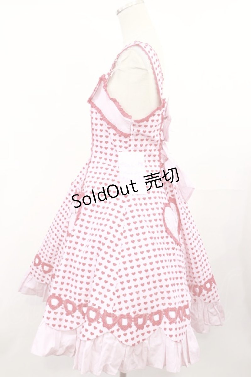 画像2: Angelic Pretty / ドキドキハートジャンパースカート  ピンク H-25-04-09-1002-AP-OP-NS-ZH (2)