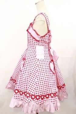 画像2: Angelic Pretty / ドキドキハートジャンパースカート  ピンク H-25-04-09-1002-AP-OP-NS-ZH