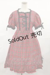 metamorphose / ハイウエスト袖付ジャンパースカート(タータン) Free レッド H-25-04-09-1017-ME-OP-NS-ZH