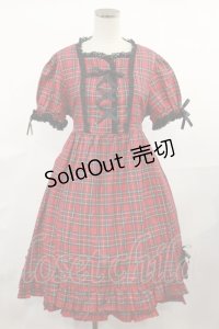 metamorphose / ハイウエスト袖付ジャンパースカート(タータン) Free レッド H-25-04-09-1017-ME-OP-NS-ZH