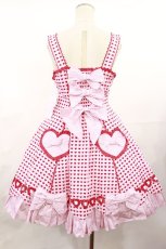 画像3: Angelic Pretty / ドキドキハートジャンパースカート  ピンク H-25-04-09-1002-AP-OP-NS-ZH (3)