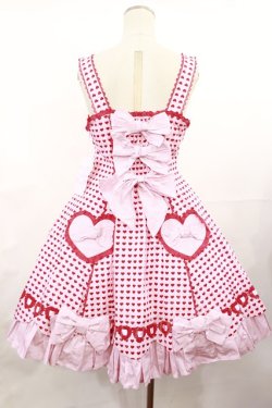 画像3: Angelic Pretty / ドキドキハートジャンパースカート  ピンク H-25-04-09-1002-AP-OP-NS-ZH