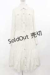 axes femme / ティアードシャツワンピース M アイボリー H-25-04-09-1023-AX-OP-NS-ZH