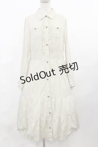 axes femme / ティアードシャツワンピース M アイボリー H-25-04-09-1023-AX-OP-NS-ZH