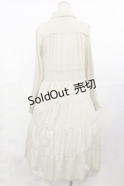 画像2: axes femme / ティアードシャツワンピース M アイボリー H-25-04-09-1023-AX-OP-NS-ZH