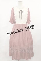 axes femme / シアーストライプワンピース M ピンク H-25-04-09-1024-AX-OP-NS-ZH