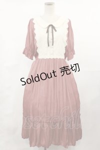 axes femme / シアーストライプワンピース M ピンク H-25-04-09-1024-AX-OP-NS-ZH