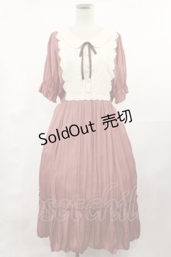 画像1: axes femme / シアーストライプワンピース M ピンク H-25-04-09-1024-AX-OP-NS-ZH
