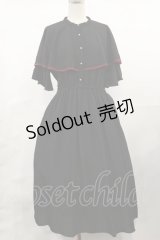 axes femme / パイピングケープワンピース M ブラック H-25-04-09-1025-AX-OP-NS-ZH