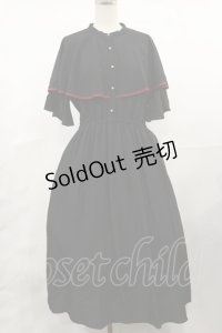 axes femme / パイピングケープワンピース M ブラック H-25-04-09-1025-AX-OP-NS-ZH