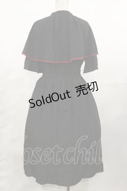 画像2: axes femme / パイピングケープワンピース M ブラック H-25-04-09-1025-AX-OP-NS-ZH