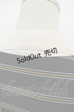 画像3: axes femme / マルチストライプ半袖ワンピ M ブラック H-25-04-09-1027-AX-OP-NS-ZH