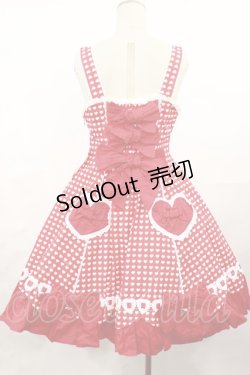画像3: Angelic Pretty / ドキドキハートジャンパースカート Free レッド H-25-04-09-1003-AP-OP-NS-ZH