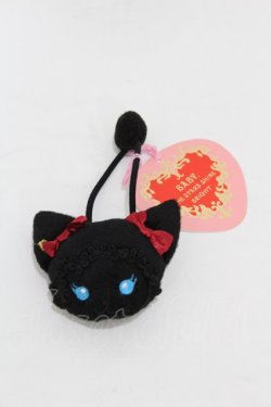 画像1: BABY,THE STARS SHINE BRIGHT / ねこくみゃちゃんヘアゴム  ブラック H-25-04-09-022-BA-AC-NS-ZH