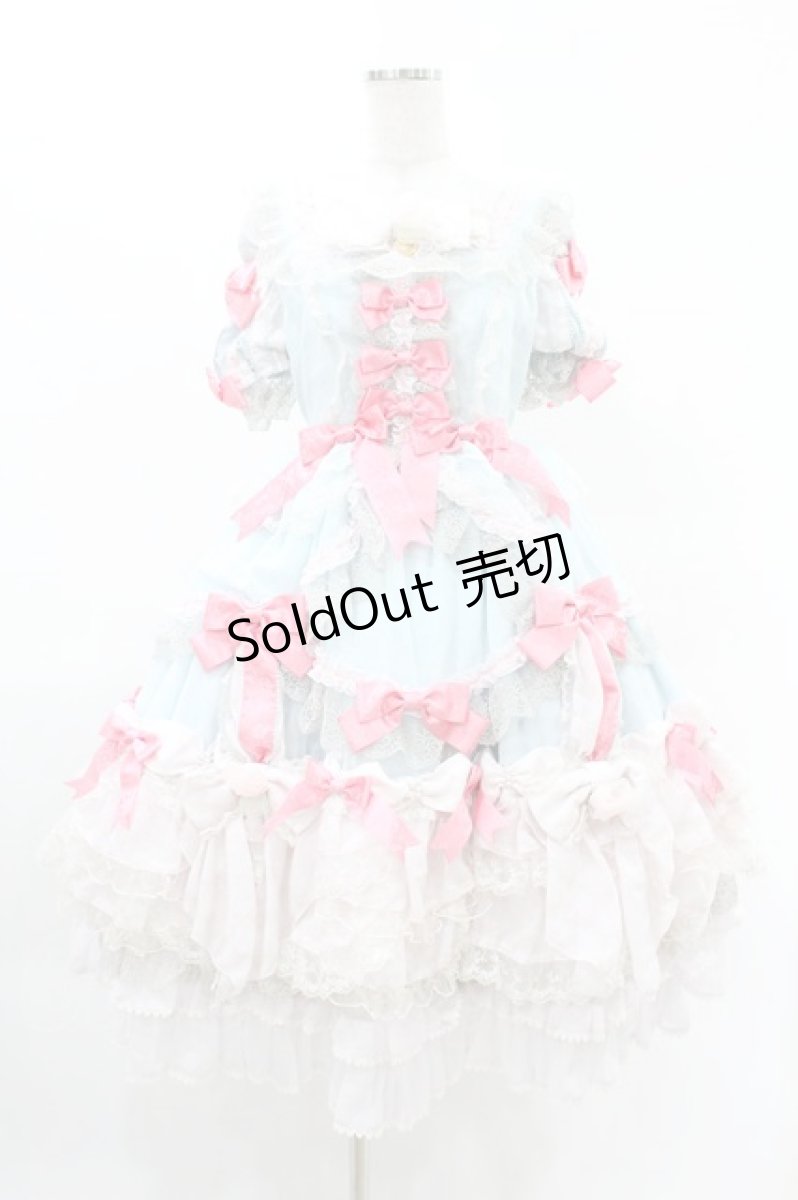 画像1: BABY,THE STARS SHINE BRIGHT / La Chasse aux Papillons 蝶々を追って迷い込んた お花畑へ ワンピースドレス Free サックス H-25-04-09-035-BA-OP-NS-ZH (1)