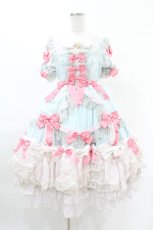 画像1: BABY,THE STARS SHINE BRIGHT / La Chasse aux Papillons 蝶々を追って迷い込んた お花畑へ ワンピースドレス Free サックス H-25-04-09-035-BA-OP-NS-ZH (1)