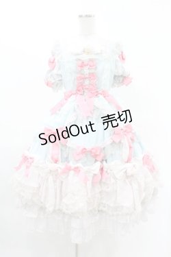 画像1: BABY,THE STARS SHINE BRIGHT / La Chasse aux Papillons 蝶々を追って迷い込んた お花畑へ ワンピースドレス Free サックス H-25-04-09-035-BA-OP-NS-ZH