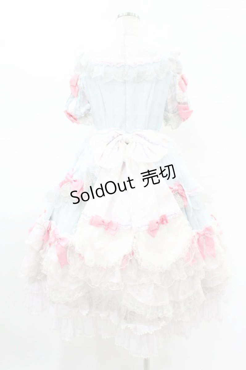 画像2: BABY,THE STARS SHINE BRIGHT / La Chasse aux Papillons 蝶々を追って迷い込んた お花畑へ ワンピースドレス Free サックス H-25-04-09-035-BA-OP-NS-ZH (2)