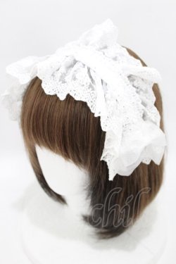 画像1: ATELIER PIERROT / Gothic LatticeS HeadDress(Clip Version)  ホワイト H-25-04-10-029-EL-AC-KB-ZH