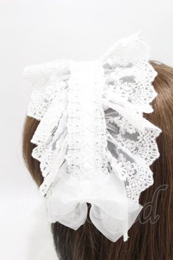 画像2: ATELIER PIERROT / Gothic LatticeS HeadDress(Clip Version)  ホワイト H-25-04-10-029-EL-AC-KB-ZH
