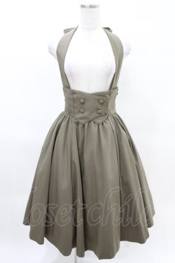 画像1: Sheglit / "Earl Grey"コルセットロングスカート  モスグリーン H-25-04-10-004-EL-SK-KB-ZH