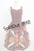 Innocent World / Union Flag Soldier ジャンパースカート L ボルドー H-25-04-10-1003-IW-OP-NS-ZH