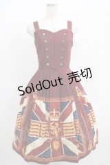 Innocent World / Union Flag Soldier ジャンパースカート L ボルドー H-25-04-10-1003-IW-OP-NS-ZH