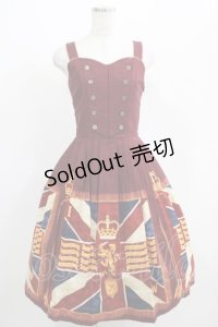 Innocent World / Union Flag Soldier ジャンパースカート L ボルドー H-25-04-10-1003-IW-OP-NS-ZH