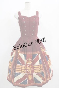 画像1: Innocent World / Union Flag Soldier ジャンパースカート L ボルドー H-25-04-10-1003-IW-OP-NS-ZH