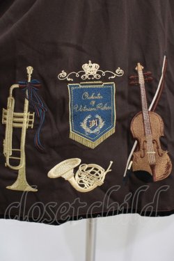 画像4: Amavel / 楽器刺繍入りサスペンダー付ミニ丈スカート Free ブラウン H-25-04-10-1031-CA-SK-NS-ZH