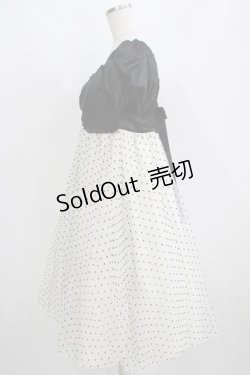 画像2: Sara Bell（海外ロリータブランド） / ビジューボタンドットワンピース M ブラック/オフ H-25-04-10-1032-EL-OP-NS-ZH