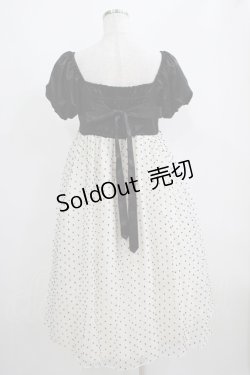 画像3: Sara Bell（海外ロリータブランド） / ビジューボタンドットワンピース M ブラック/オフ H-25-04-10-1032-EL-OP-NS-ZH