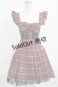 Princess Melody / チェックエプロンジャンスカ Free ワイン H-25-04-10-1033-EL-OP-NS-ZH
