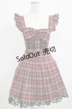 画像1: Princess Melody / チェックエプロンジャンスカ Free ワイン H-25-04-10-1033-EL-OP-NS-ZH
