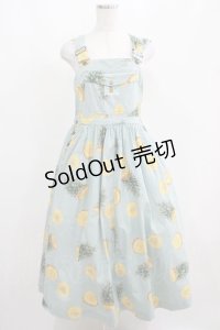 PINK HOUSE / パイナップルプリントサロペット Free サックス H-25-04-10-1005-LO-OP-NS-ZH