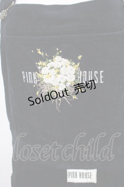 画像4: PINK HOUSE / 刺繍コールサロペット Free ブラック H-25-04-10-1047-LO-OP-NS-ZH