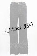 PINK HOUSE / バックフリルデニムパンツ M ブラック H-25-04-10-1048-LO-PA-NS-ZH