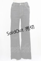 PINK HOUSE / バックフリルデニムパンツ M ブラック H-25-04-10-1048-LO-PA-NS-ZH