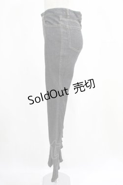 画像2: PINK HOUSE / バックフリルデニムパンツ M ブラック H-25-04-10-1048-LO-PA-NS-ZH
