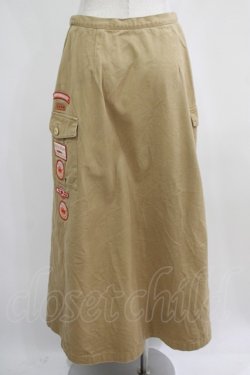 画像3: PINK HOUSE / ワッペンロングスカート L キャメル H-25-04-10-1050-LO-SK-NS-ZH