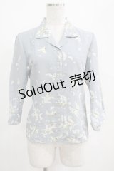 INGEBORG / すずらんプリントブラウス M サックス H-25-04-10-1052-LO-BL-NS-ZH