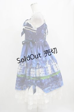 画像2: Neverland Lolita（海外ロリータブランド） / Lakeside Castleジャンパースカート Free ネイビー H-25-04-10-1001-GO-OP-NS-ZH
