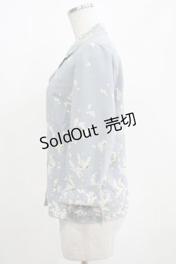 画像2: INGEBORG / すずらんプリントブラウス M サックス H-25-04-10-1052-LO-BL-NS-ZH
