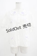 絵本少女（海外ロリータブランド） / 刺繍ブラウス XL オフ H-25-04-10-1054-LO-BL-NS-ZH