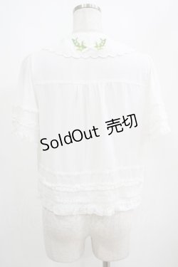 画像3: 絵本少女（海外ロリータブランド） / すずらん刺繍ブラウス L オフ H-25-04-10-1055-LO-BL-NS-ZH