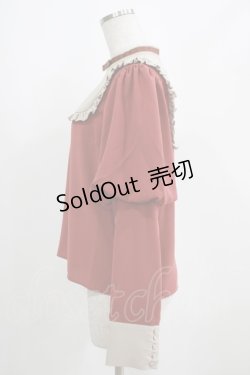 画像2: Maison de FLEUR Petite Robe canone / シスター気取るフリルブラウス M Brick Red H-25-04-10-1056-EL-BL-NS-ZH