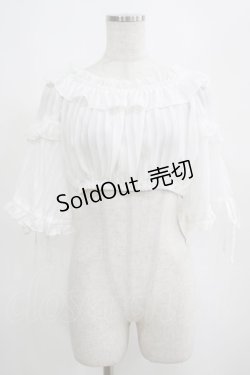 画像1: Infanta（海外ロリータブランド） / ストライプシフォンブラウス Free オフ H-25-04-10-1057-LO-BL-NS-ZH