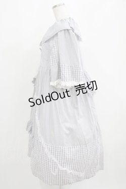 画像2: 四千金出品（海外ロリータブランド） / ギンガムチェックワンピース L グレー H-25-04-10-1006-GO-OP-NS-ZH