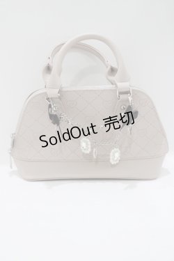 画像1: Lovely Tency / 眞白ありすコラボ/ビジューチェーン付きモノグラムバッグ  ピンク H-25-04-10-1068-GO-BG-NS-ZH